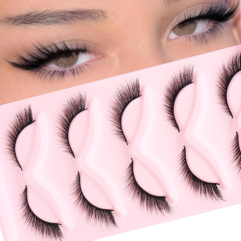 Eyelash Extension Fox Eye - 5 par puszystych sztucznych rzęs Fox